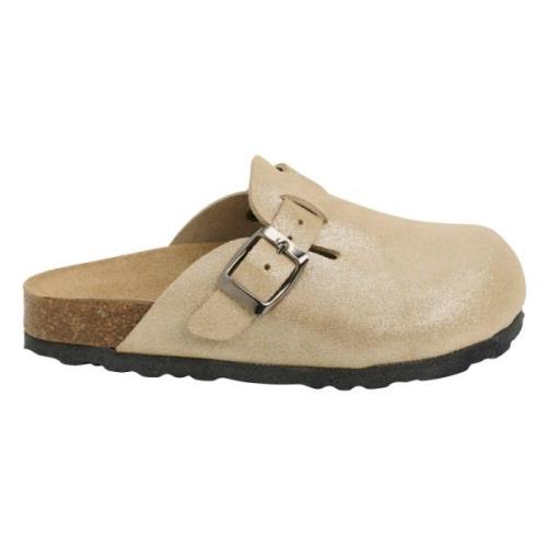 EN FANT - Slippers Nubuck Leather, 250303 - Champagne Beige