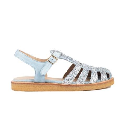 Blå Glitter Ankelrem Sandal