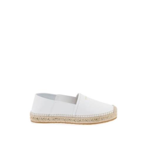 Læder Espadriller med Gyldent Logo