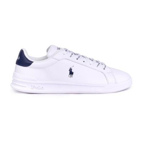 Hvid Newport Navy Læder Sneakers