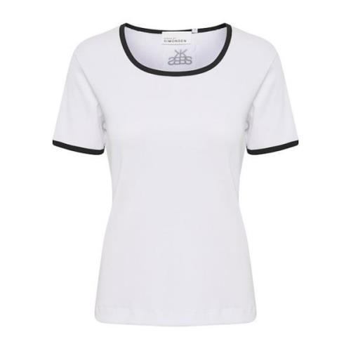 Slim Tee Top i Bright White