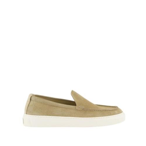 Beige Slip On Loafers