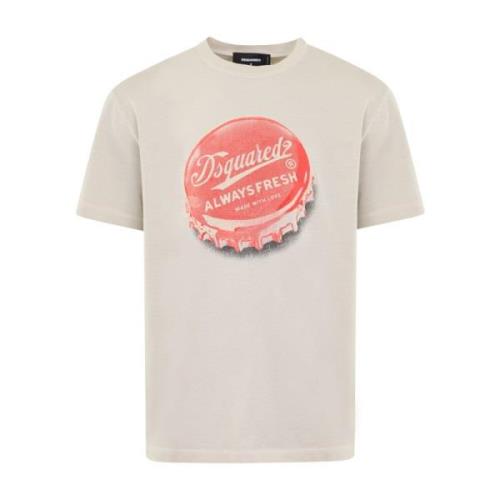 Beige Bottle Cap T-shirt