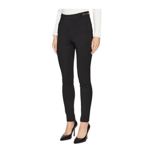 Slim Fit Chainette Leggings - Sort