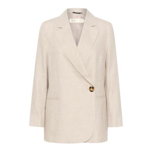 Klassisk Linen Blazer Haze Melange