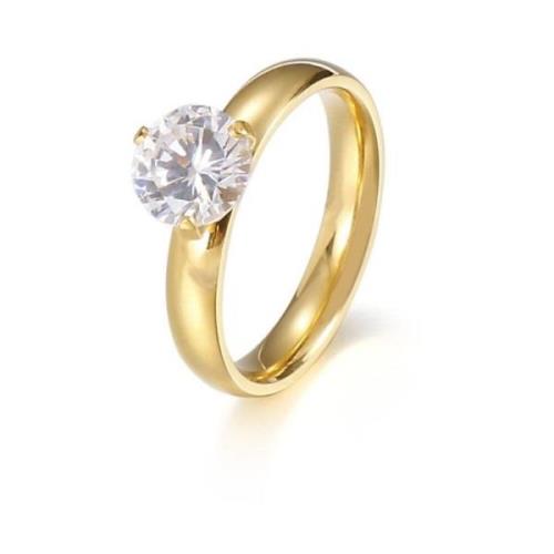 Joy Waterproof Slim CZ Ring 18K Gold Plating