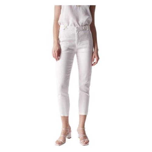 Slim Cropped Linned Chino Bukser