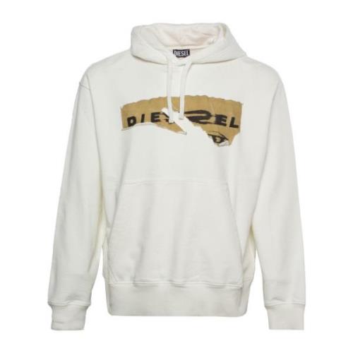 Grafisk Print Hoodie