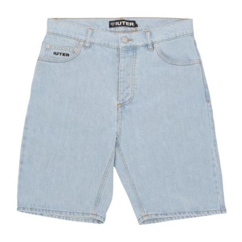 Regelmæssige Denim Shorts Lyseblå