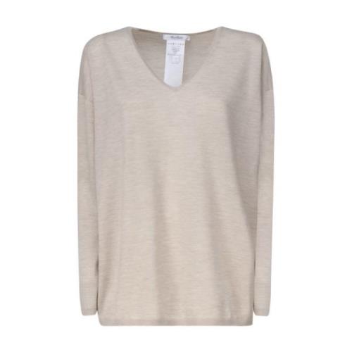 Beige Bomuld Elastan Sweater