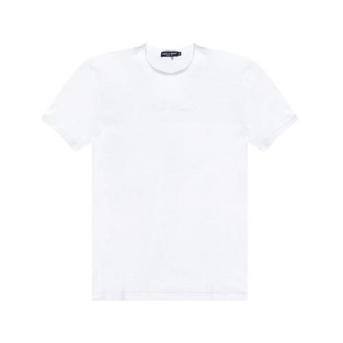 Hvid Broderet Signatur T-Shirt