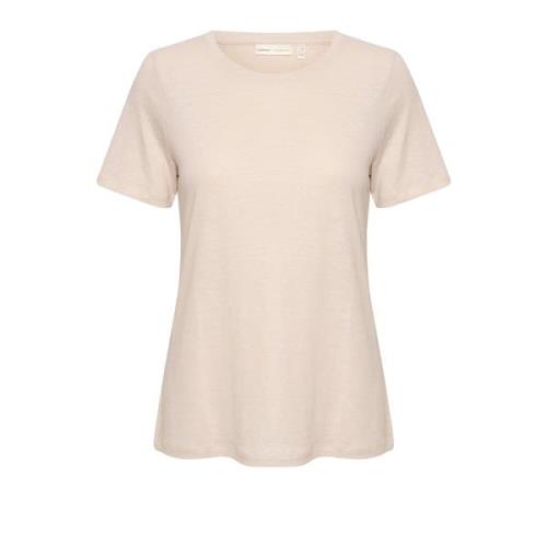 Enkel Rund Hals T-shirt Top