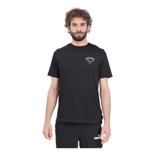 Sort Grafisk Sundhed T-shirt