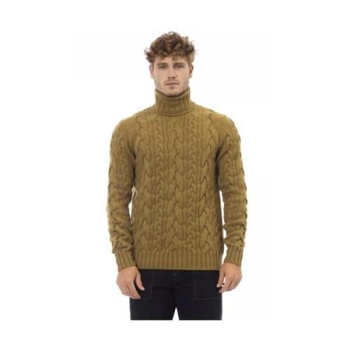 Brun Uld Turtleneck Sweater