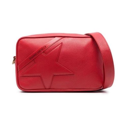 Rød Mini Star Læder Crossbody Taske