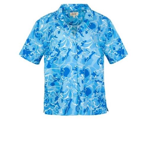 Oversized Tshirt med korte ærmer og Pool Water Print