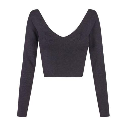 Kiiro, sort silkepunkt crop top