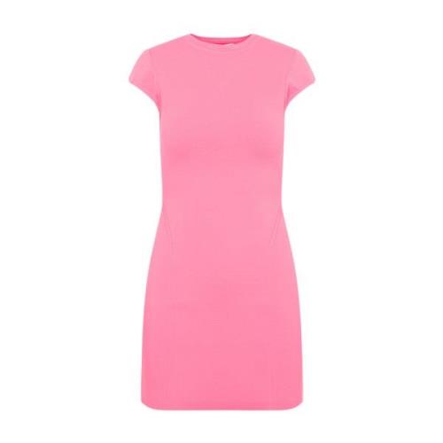 Pink Cap Sleeve Mini Kjole