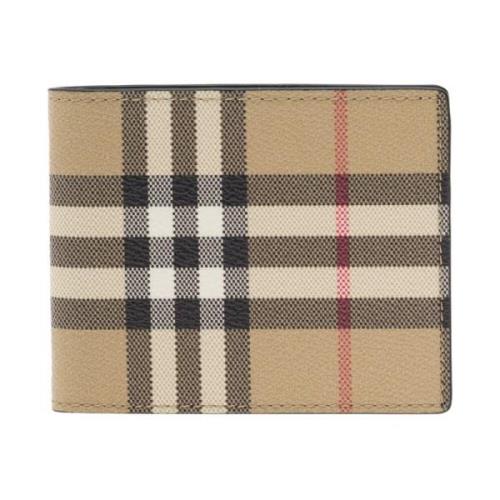 Beige Check Bi-Fold Pung