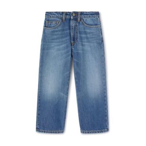 Blå Børne Jeans Med Logo