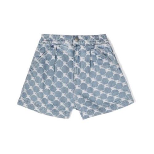 Børn Denim Shorts med Rytter Print