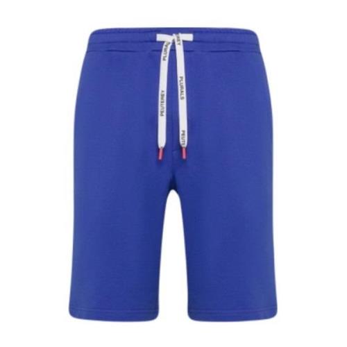 Blå Bomuld Bermuda Shorts