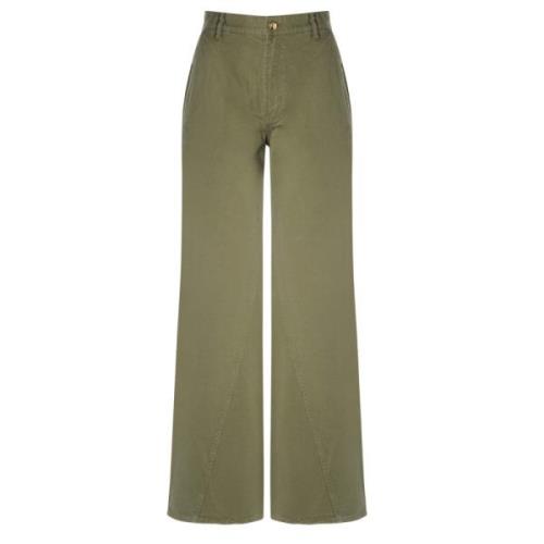 Army Green Wide Leg Pants