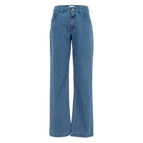 Vintage Wash Denim Palazzo Bukser