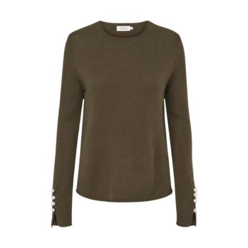 Cashmere Sweater med perledetaljer