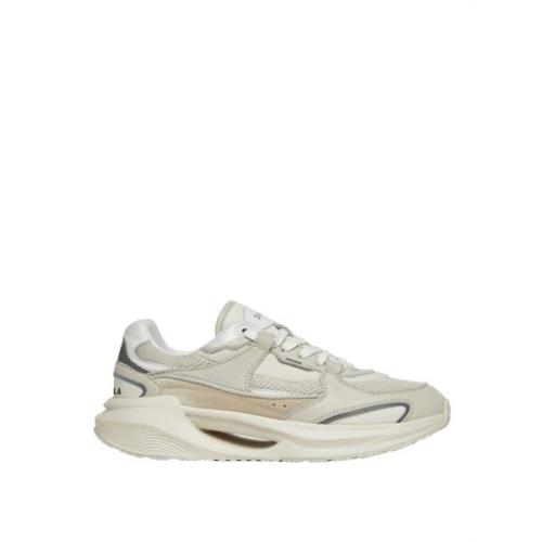 Hvide Sneakers Elfenben Beige Ruskind