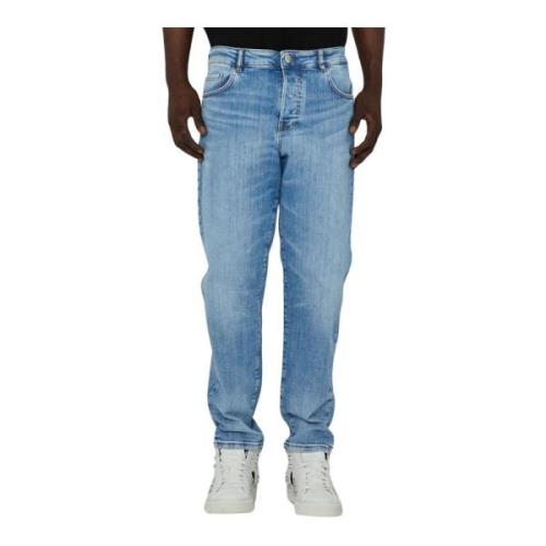 Lysvaskede Slim Fit Basis Jeans