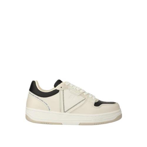 Sneakers i Hvid Beige Sort Syntetisk