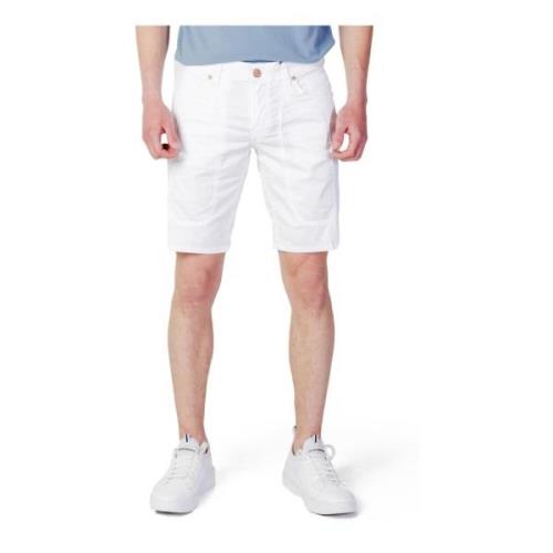 Hvid Bomuld Zip Shorts Forår/Sommer