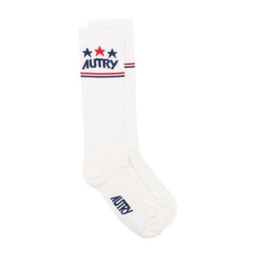 Ribbed Socks med Jacquard Logo