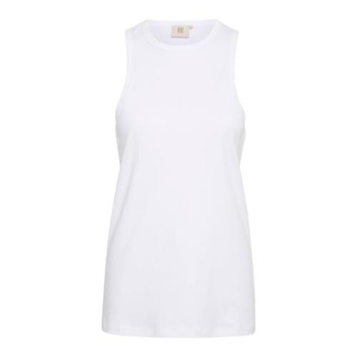 Ærmeløs Athletisk Top Bright White