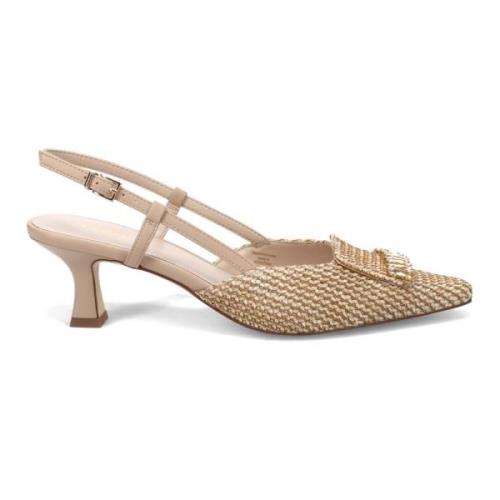 Elegant Beige Hæl Slingback