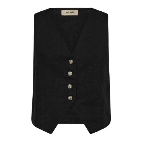 Linned Vest Blazer Sort