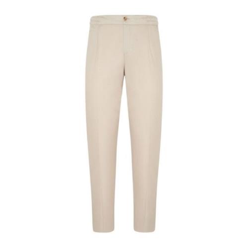 Beige Bomuld Jogger-Stil Bukser