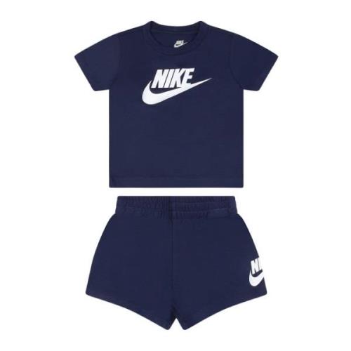 Marineblå Hvid Logo Baby Outfit