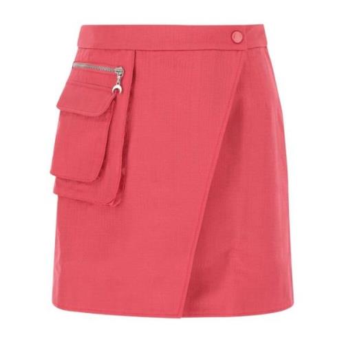 Fuchsia Nylon Mini Skirt