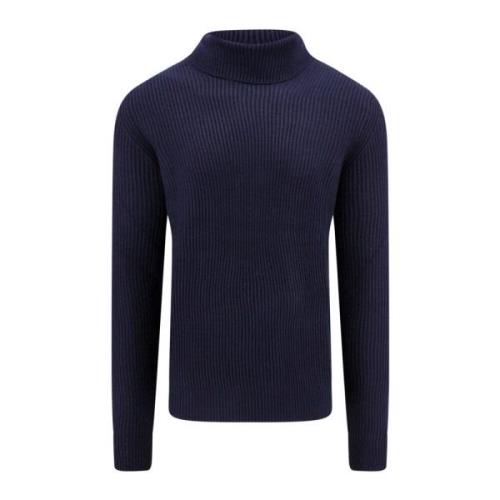 Blå Strik Turtleneck Sweater AW23