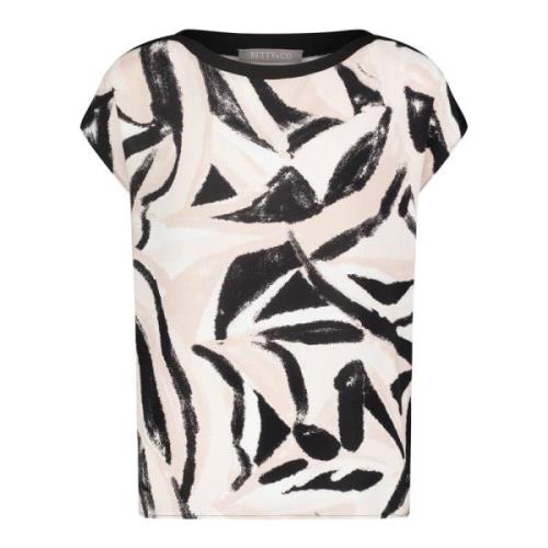 Grafisk Print Bluse Skjorte