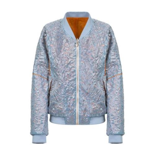 Stilfuld Bomberjakke Sea Foam & Orange