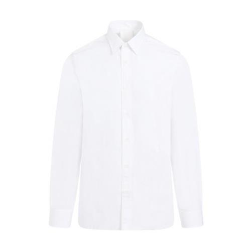 Hvid Bomuld Langærmet Skjorte