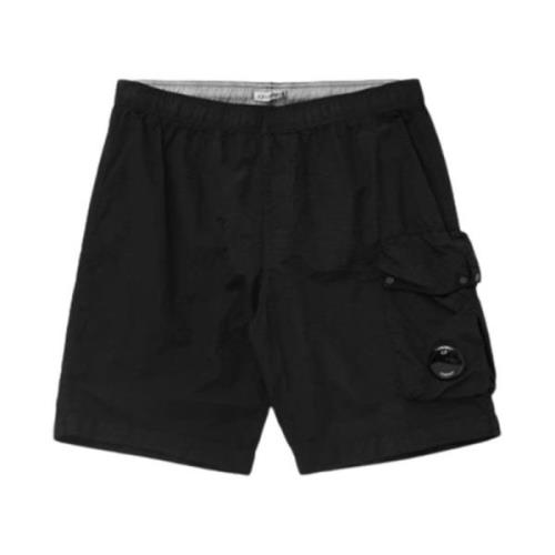 Nylon Cargo Swim Shorts i sort