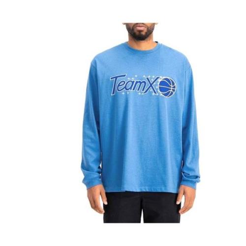 Langærmet T-shirt Blå Team-X Print