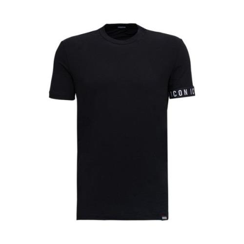 Sort Icon Rund Hals T-Shirt