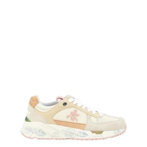 Beige og pink ruskind sneaker model Mased