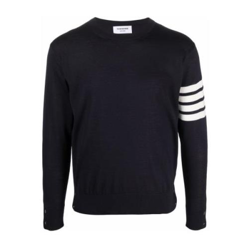 Blå 4-Bar Merino Uld Sweater