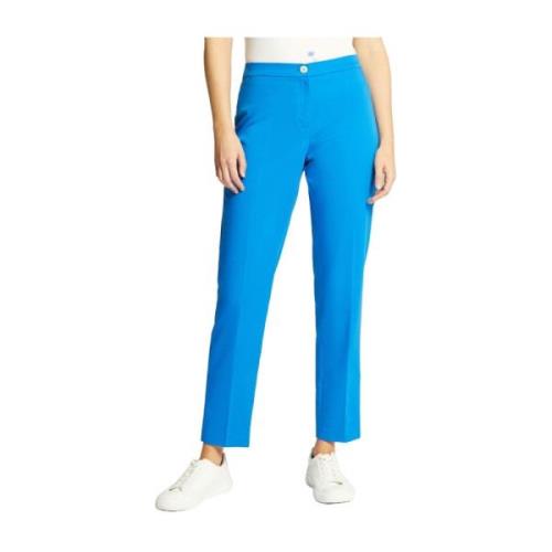 Elegant Straight Leg Trousers Overseas Blue